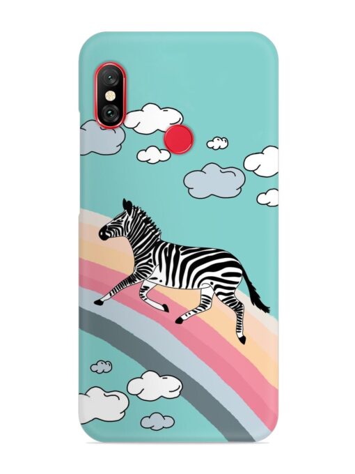 Running Zebra Snap Case for Xiaomi Mi A2 Zapvi