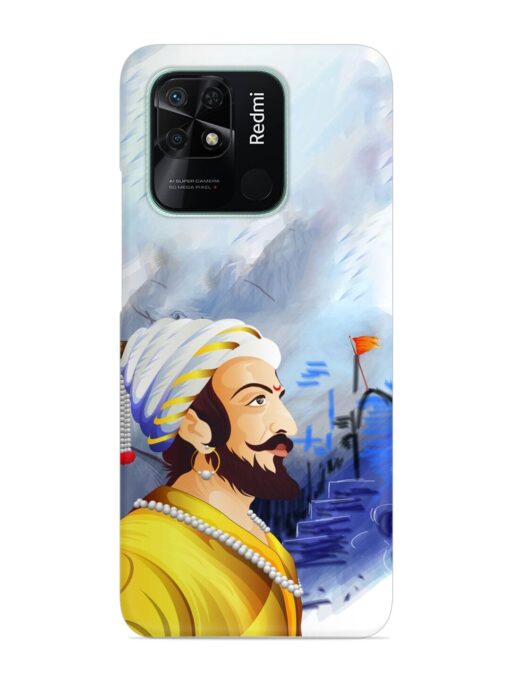 Shivaji Maharaj Color Paint Art Snap Case for Xiaomi Redmi 10