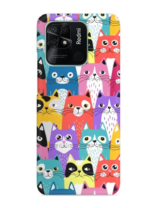 Funny Cartoon Cats Snap Case for Xiaomi Redmi 10 Zapvi