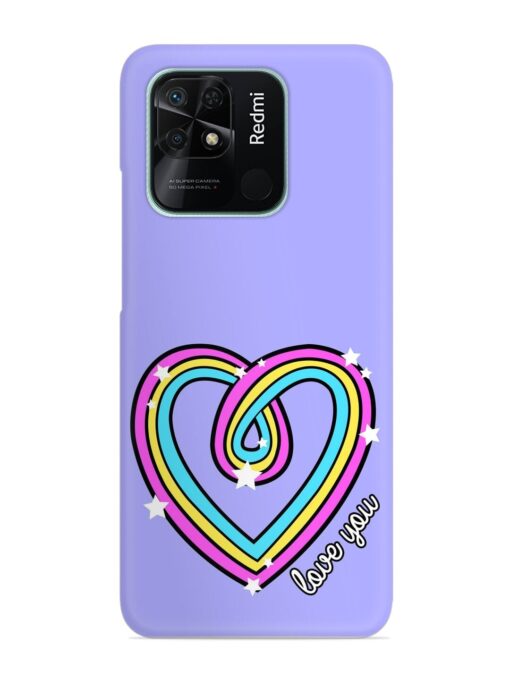 Colorful Rainbow Heart Snap Case for Xiaomi Redmi 10 Zapvi