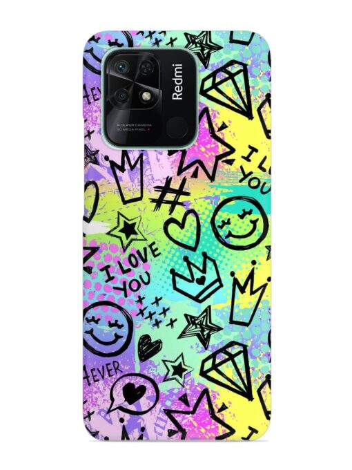 Bright Seamless Pattern Snap Case for Xiaomi Redmi 10 Zapvi