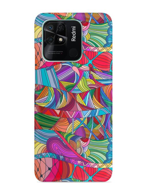 Seamless Patterns Hand Drawn Snap Case for Xiaomi Redmi 10 Zapvi