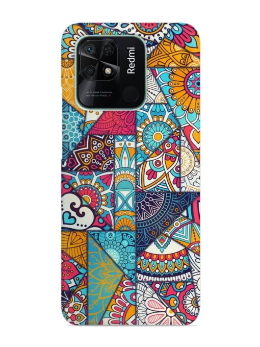 Patchwork Pattern Vintage Snap Case for Xiaomi Redmi 10