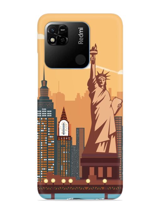 New York Statue Of Liberty Architectural Scenery Snap Case for Xiaomi Redmi 10A Zapvi