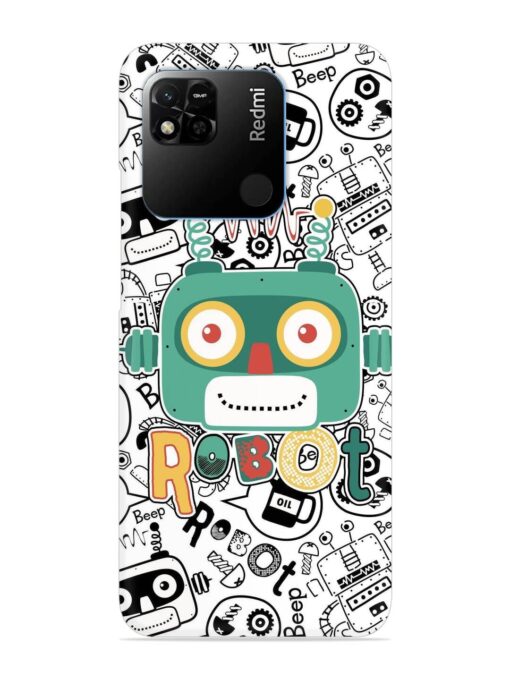 Robot Modern Seamless Pattern Snap Case for Xiaomi Redmi 10A Zapvi