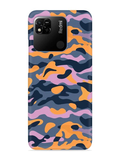 Camouflage Army Military English Orange Art Snap Case for Xiaomi Redmi 10A