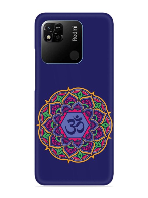 Om Mandala Art Blue Snap Case for Xiaomi Redmi 10A Zapvi