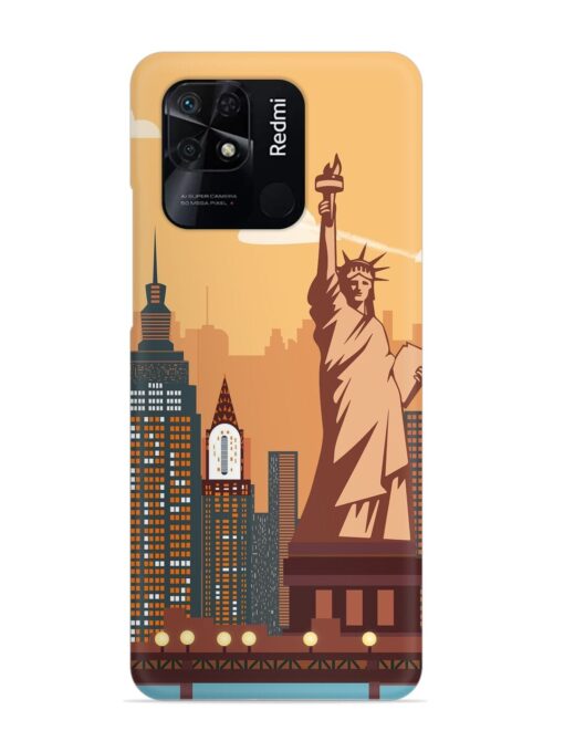 New York Statue Of Liberty Architectural Scenery Snap Case for Xiaomi Redmi 10 Power