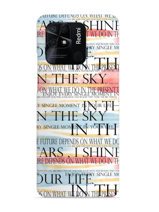 Seamless Slogans Pattern Snap Case for Xiaomi Redmi 10 Power