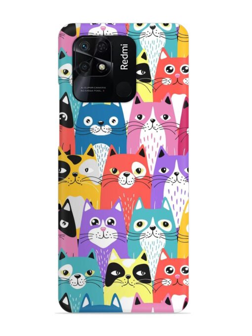 Funny Cartoon Cats Snap Case for Xiaomi Redmi 10 Power