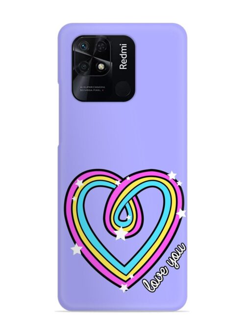 Colorful Rainbow Heart Snap Case for Xiaomi Redmi 10 Power Zapvi