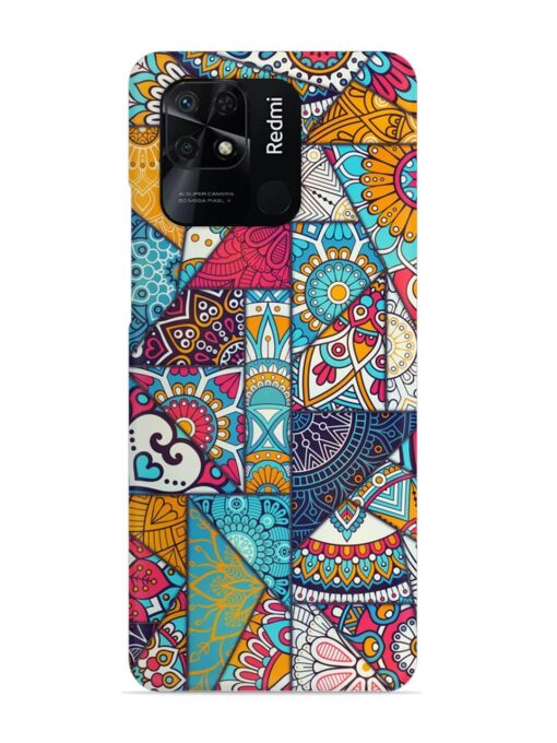 Patchwork Pattern Vintage Snap Case for Xiaomi Redmi 10 Power