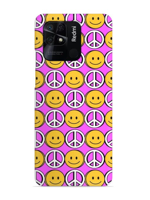 Smiley Face Peace Snap Case for Xiaomi Redmi 10 Power