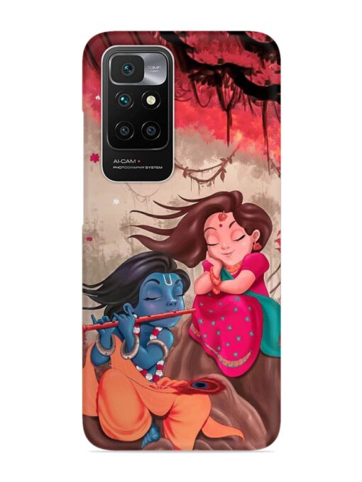 Radhe Krishna Water Art Snap Case for Xiaomi Redmi 10 Prime (2022) Zapvi