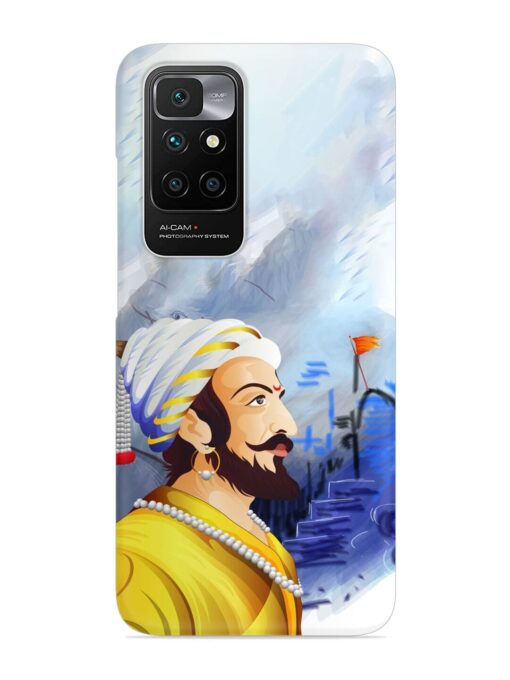 Shivaji Maharaj Color Paint Art Snap Case for Xiaomi Redmi 10 Prime (2022) Zapvi