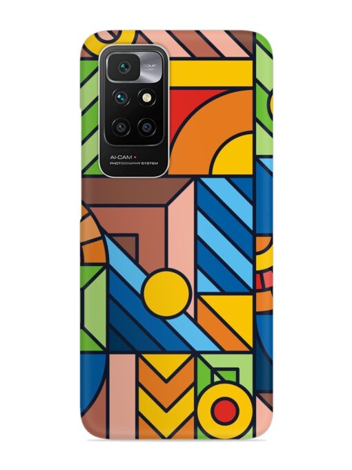 Colorful Geometric Snap Case for Xiaomi Redmi 10 Prime (2022) Zapvi