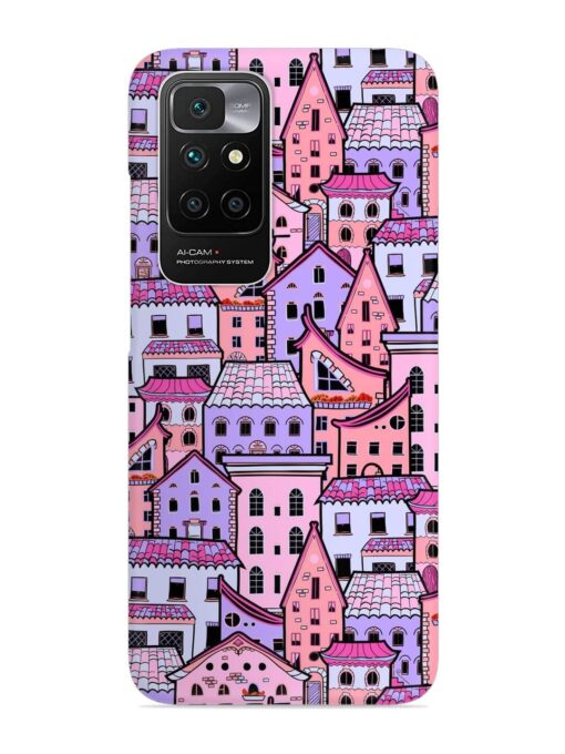 Seamless Pattern Houses Snap Case for Xiaomi Redmi 10 Prime (2022)