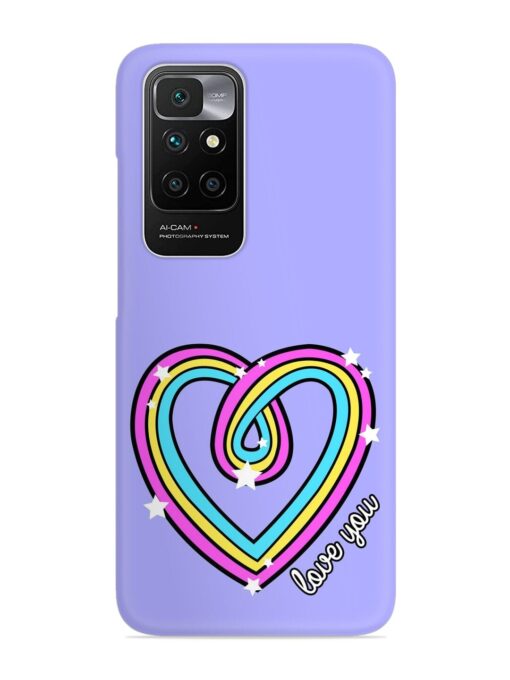 Colorful Rainbow Heart Snap Case for Xiaomi Redmi 10 Prime (2022) Zapvi