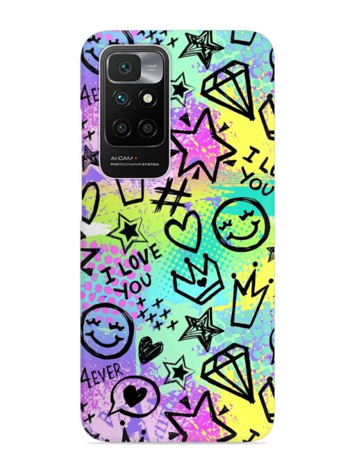 Bright Seamless Pattern Snap Case for Xiaomi Redmi 10 Prime (2022) Zapvi