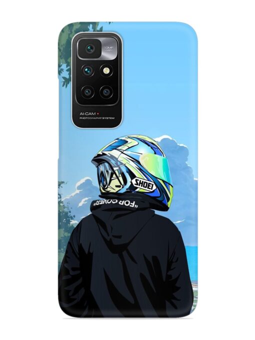 Rider With Helmet Snap Case for Xiaomi Redmi 10 Prime (2022)