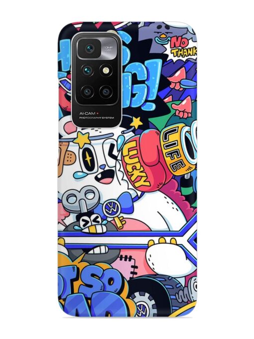 Universal Doodle Snap Case for Xiaomi Redmi 10 Prime (2022) Zapvi