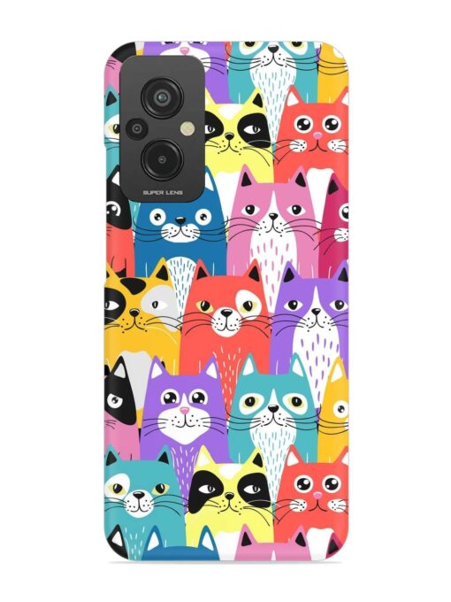 Funny Cartoon Cats Snap Case for Xiaomi Redmi 11 Prime (4G) Zapvi