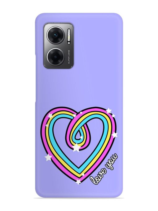 Colorful Rainbow Heart Snap Case for Xiaomi Redmi 11 Prime (5G)