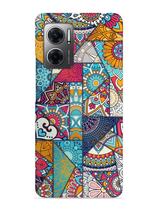 Patchwork Pattern Vintage Snap Case for Xiaomi Redmi 11 Prime (5G)