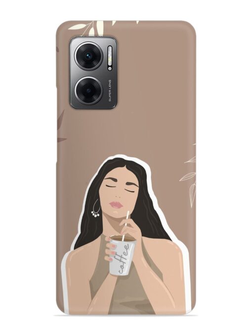 Girl With Coffee Snap Case for Xiaomi Redmi 11 Prime (5G)