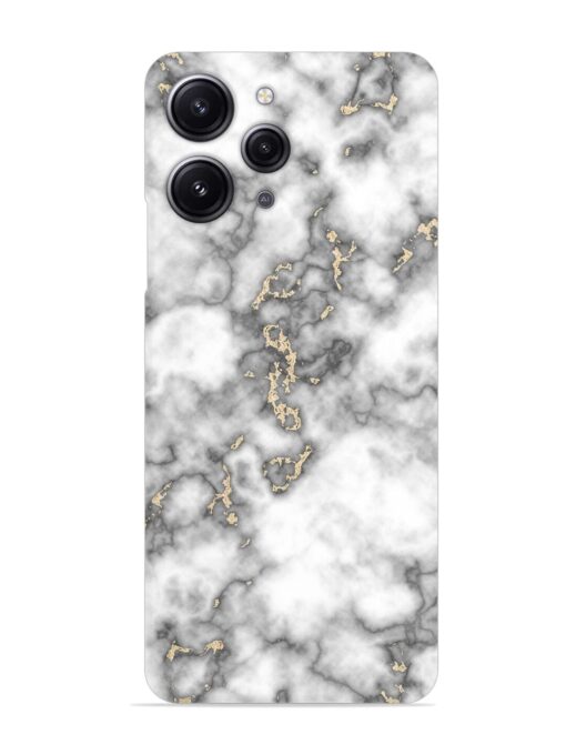 Gray And Gold Marble Snap Case for Xiaomi Redmi 12 (4G) Zapvi