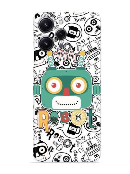 Robot Modern Seamless Pattern Snap Case for Xiaomi Redmi 12 (4G) Zapvi