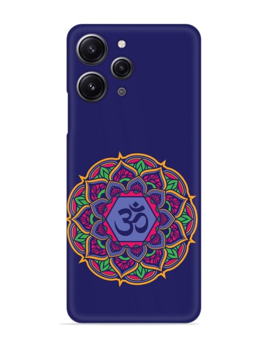 Om Mandala Art Blue Snap Case for Xiaomi Redmi 12 (4G) Zapvi