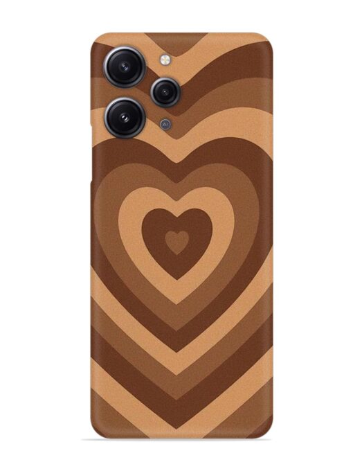 Brown Heart Snap Case for Xiaomi Redmi 12 (4G) Zapvi