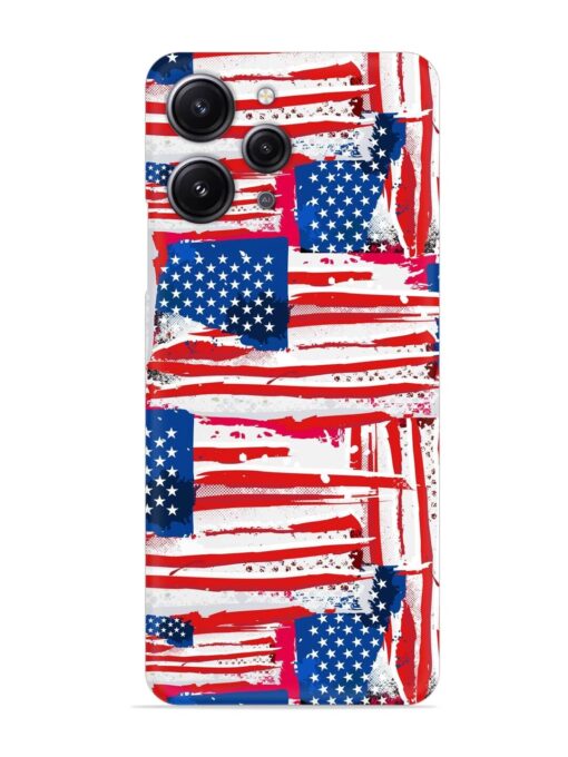 Usa Flag Seamless Snap Case for Xiaomi Redmi 12 (4G) Zapvi