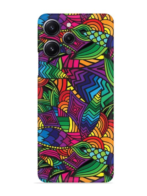 Abstract Multicolor Seamless Snap Case for Xiaomi Redmi 12 (4G) Zapvi