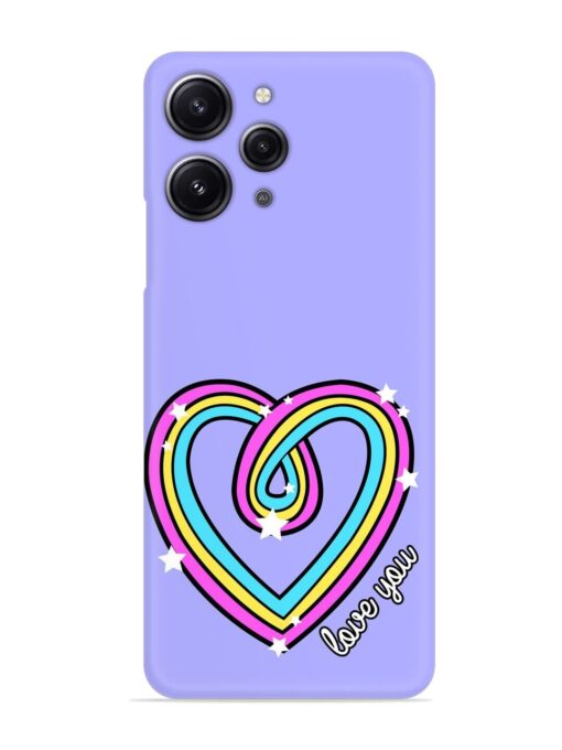 Colorful Rainbow Heart Snap Case for Xiaomi Redmi 12 (4G) Zapvi