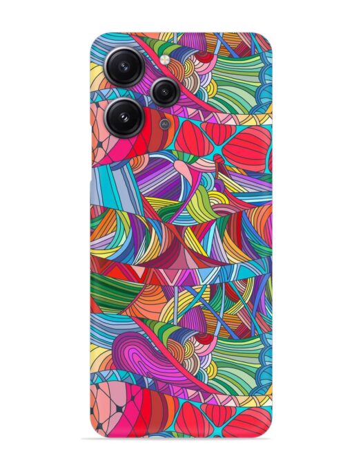 Seamless Patterns Hand Drawn Snap Case for Xiaomi Redmi 12 (4G) Zapvi