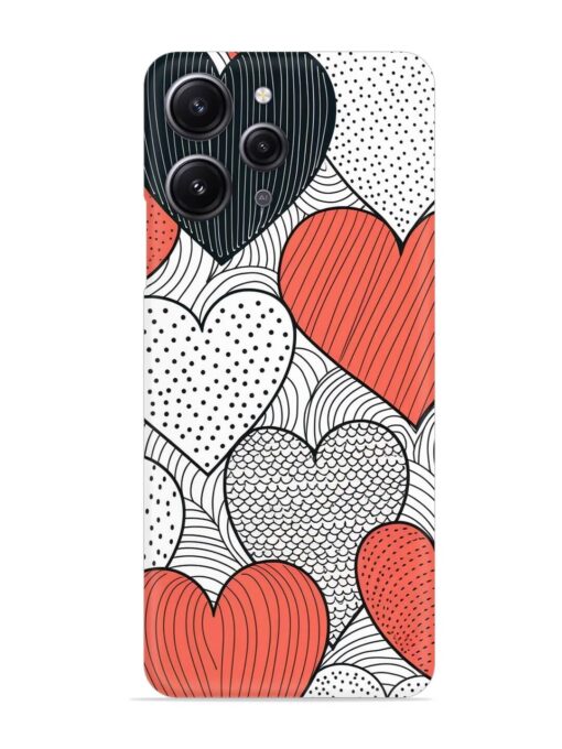 Girly Heart Seamless Snap Case for Xiaomi Redmi 12 (4G) Zapvi