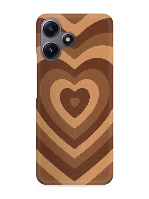 Brown Heart Snap Case for Xiaomi Redmi 12 (5G) Zapvi