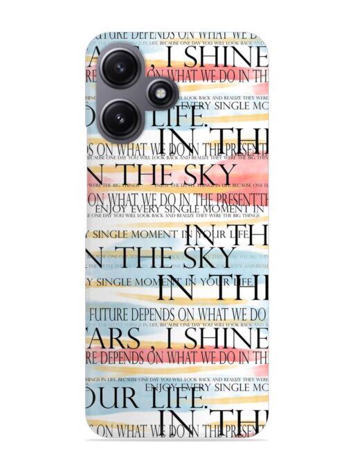 Seamless Slogans Pattern Snap Case for Xiaomi Redmi 12 (5G)