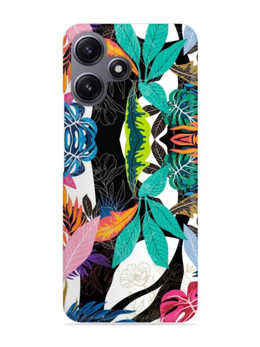 Floral Pattern Bright Snap Case for Xiaomi Redmi 12 (5G)