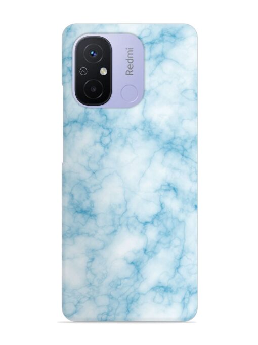 Blue White Natural Marble Snap Case for Xiaomi Redmi 12C Zapvi