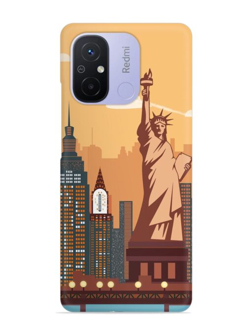 New York Statue Of Liberty Architectural Scenery Snap Case for Xiaomi Redmi 12C Zapvi