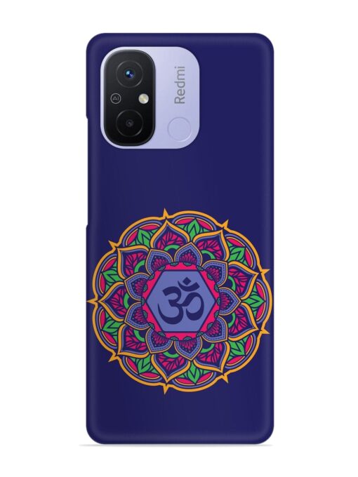 Om Mandala Art Blue Snap Case for Xiaomi Redmi 12C Zapvi