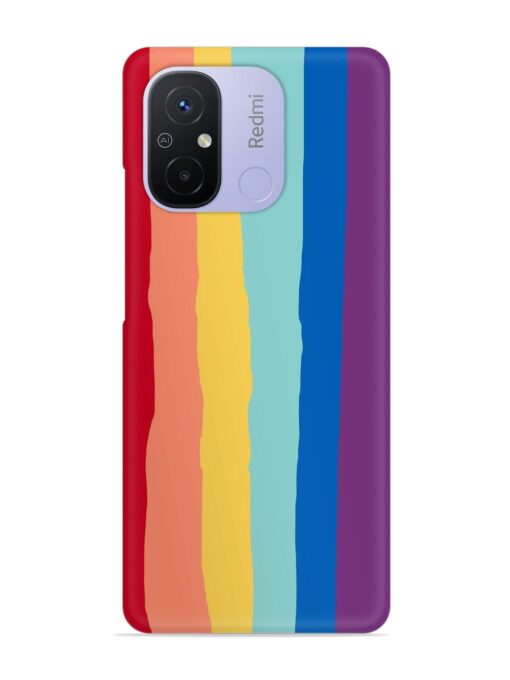 Rainbow Genuine Liquid Snap Case for Xiaomi Redmi 12C Zapvi