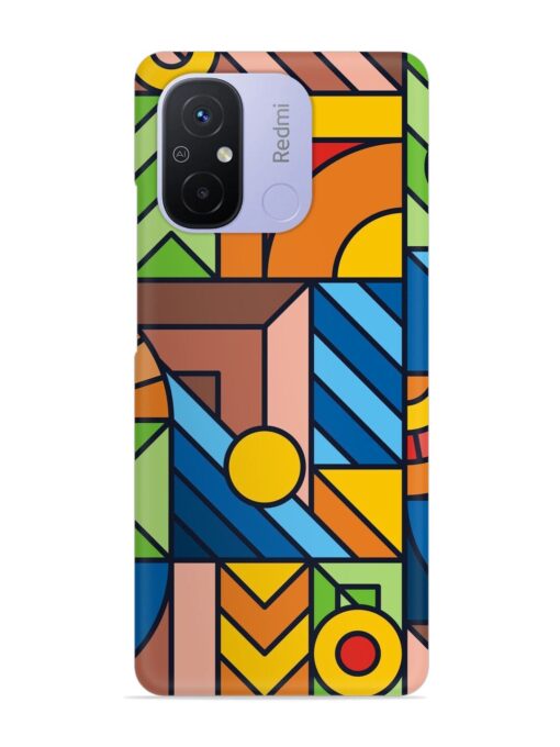 Colorful Geometric Snap Case for Xiaomi Redmi 12C Zapvi