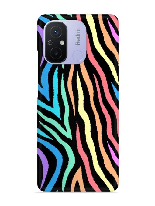 Colorful Abstract Zebra Snap Case for Xiaomi Redmi 12C Zapvi