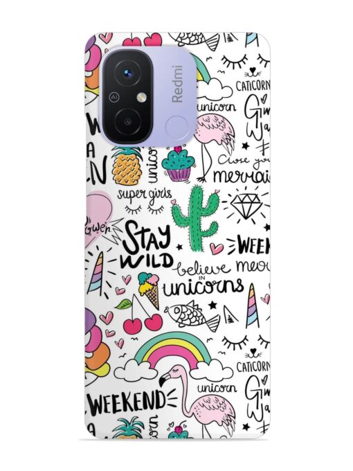 Unicorn Ice Cream Snap Case for Xiaomi Redmi 12C Zapvi