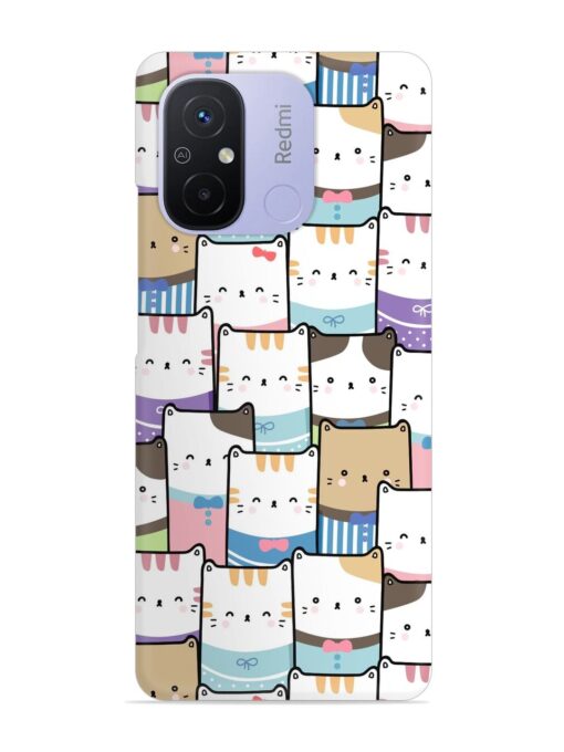 Cute Adorable Cat Snap Case for Xiaomi Redmi 12C Zapvi