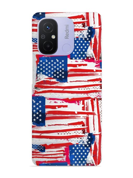 Usa Flag Seamless Snap Case for Xiaomi Redmi 12C Zapvi